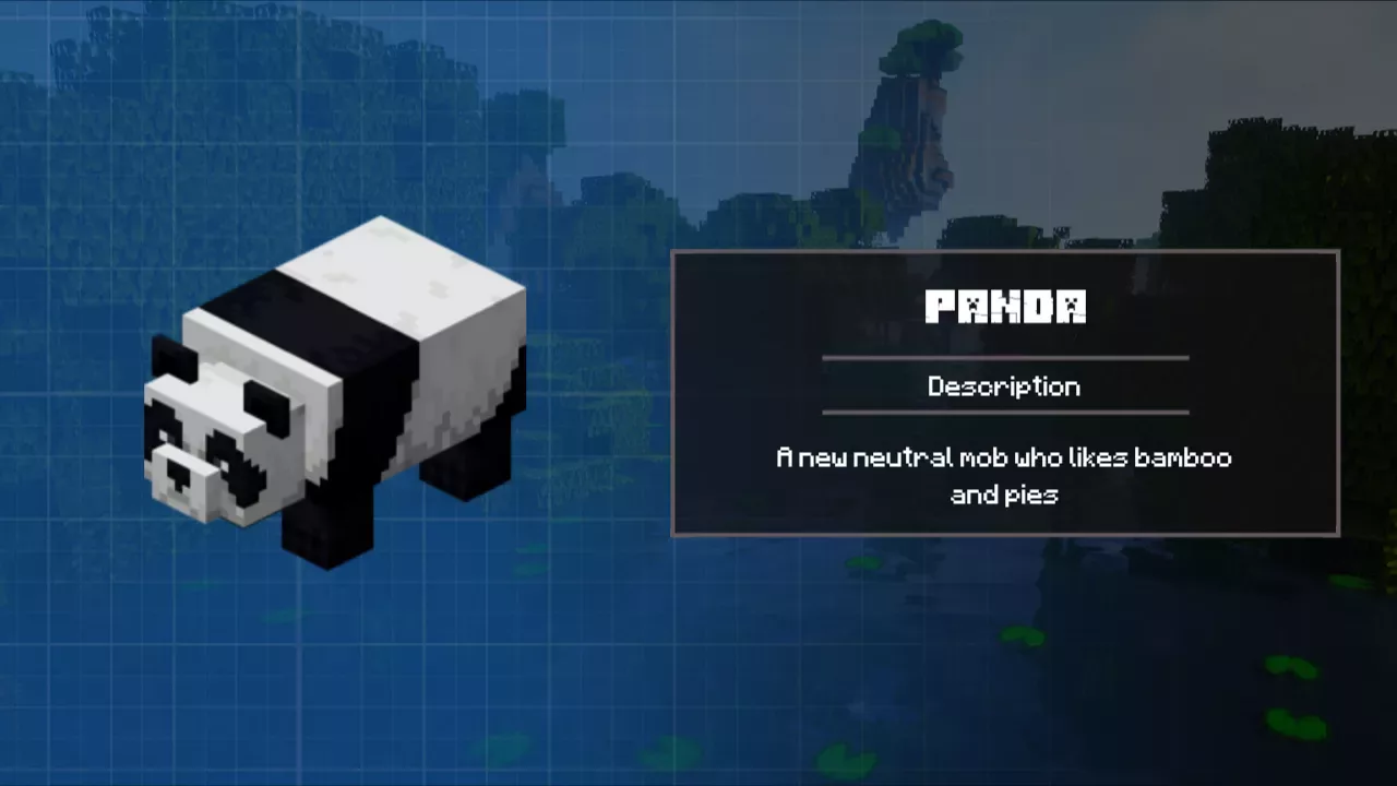 Panda from Minecraft 1.8