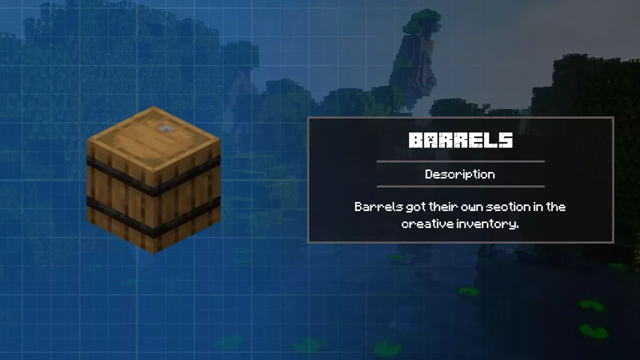 Barrels from Minecraft 1.12