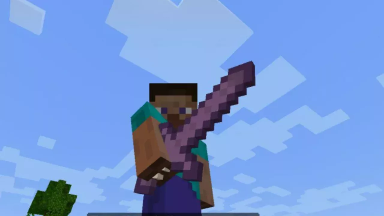 Shulker Sword from Diamond Sword Mod for Minecraft PE