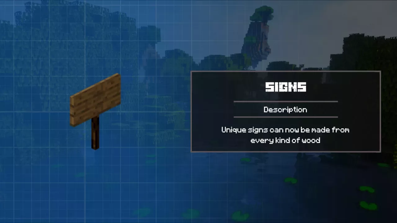 Sign from Minecraft 1.9