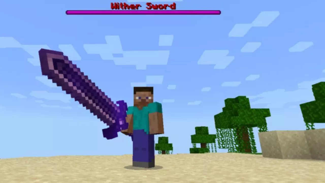 Wither Sword from Diamond Sword Mod for Minecraft PE