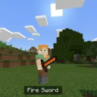 Fire Sword Mod for Minecraft PE