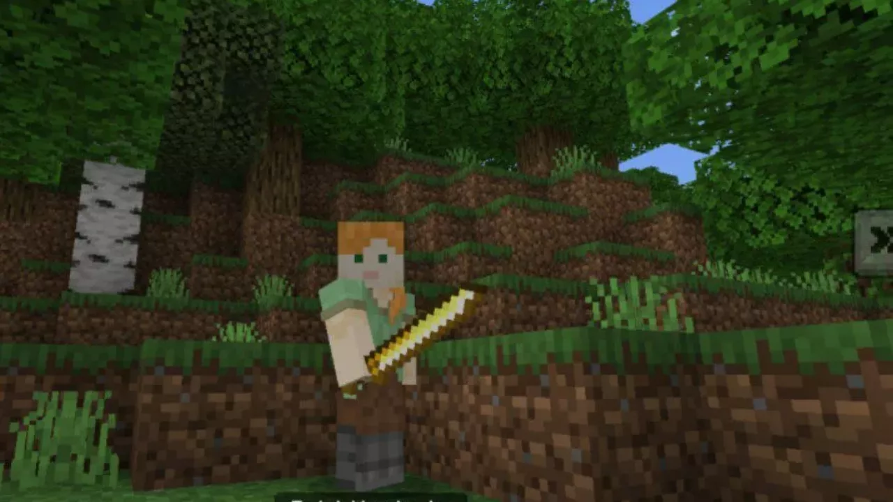 Machete from Sword Transparent Mod for Minecraft PE