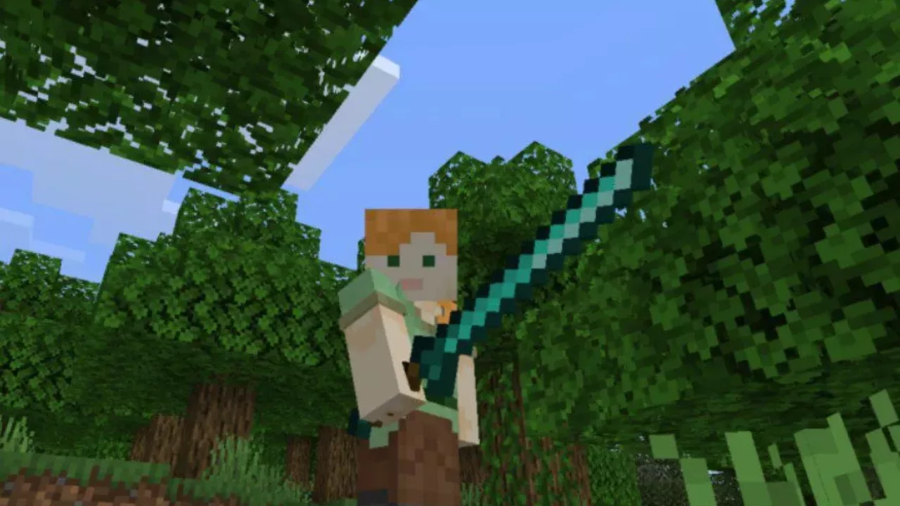 Ninjato from Sword Transparent Mod for Minecraft PE