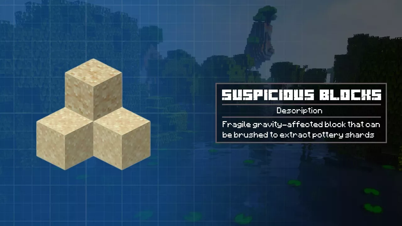 Suspicious Blocks from Minecraft PE 1.20