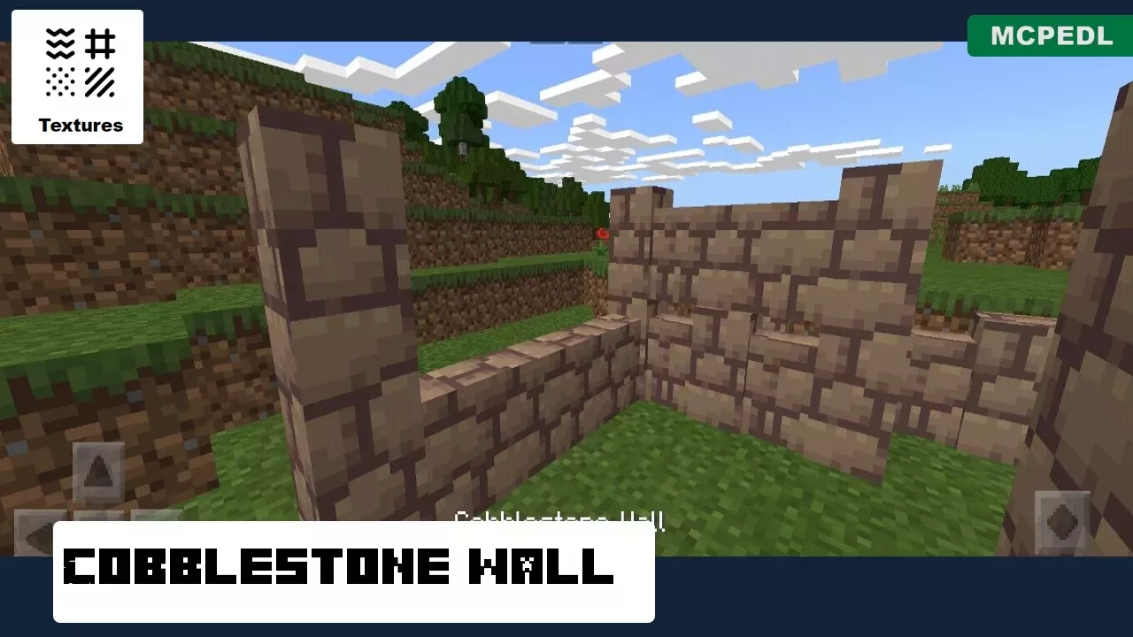 Wall from Cobblestone Texture Pack for Minecraft PE