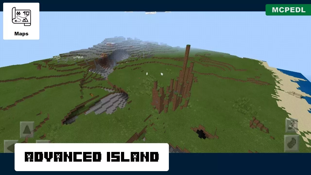 Advanced Island from Uninhabited Island Map for Minecraft PE