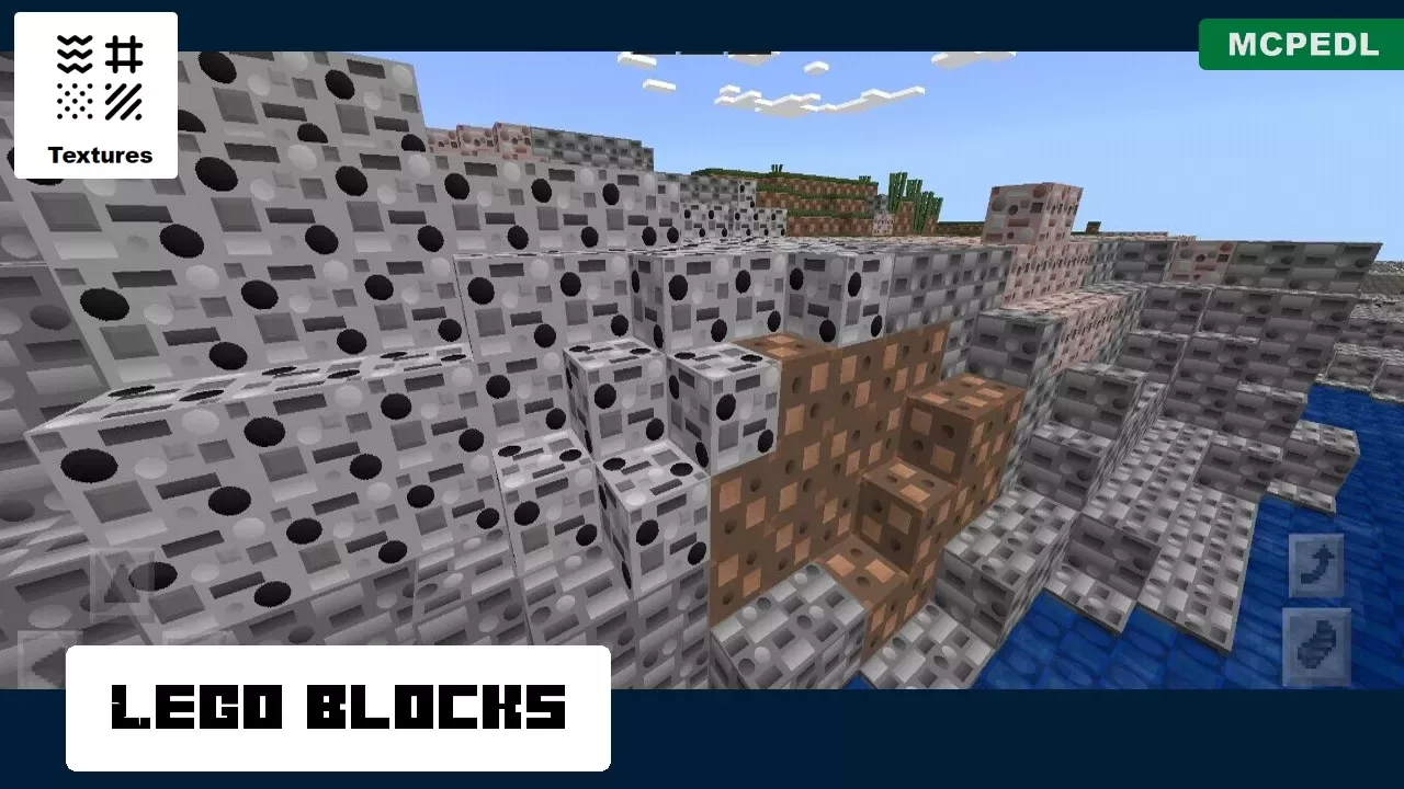 Blocks from Lego Texture Pack for Minecraft PE