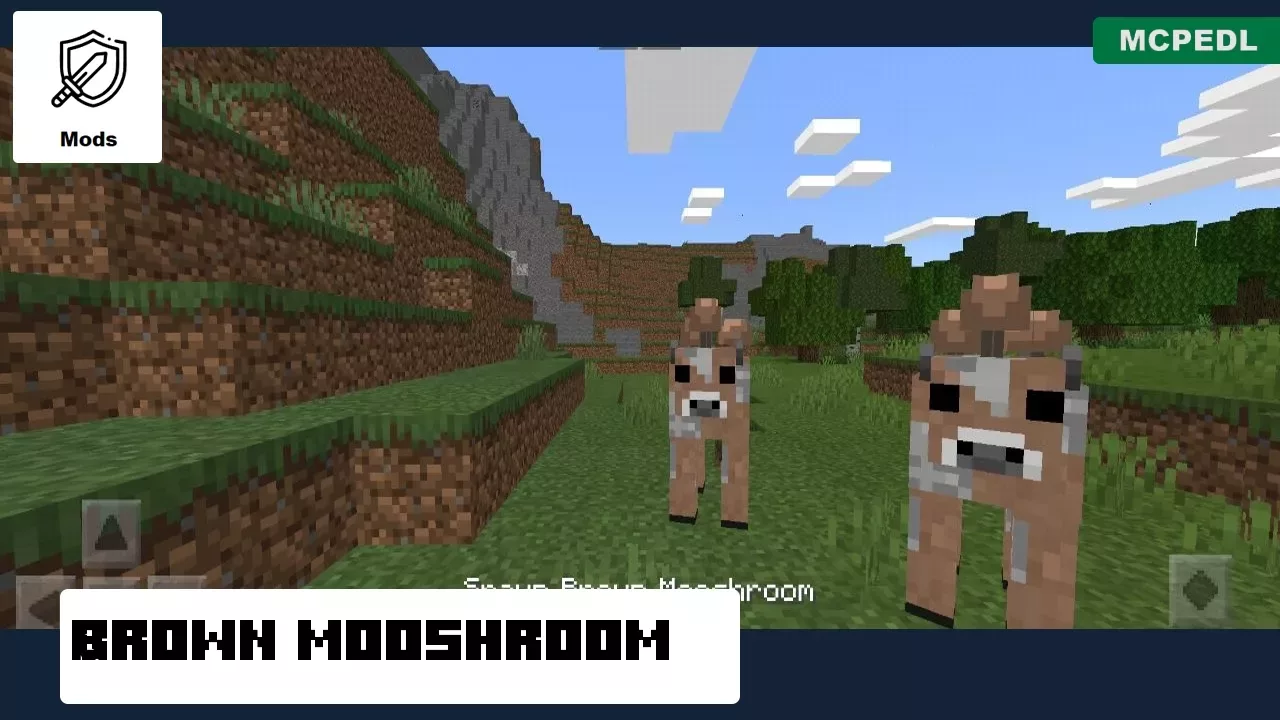 Brown Mooshroom from Zoo Mod for Minecraft PE