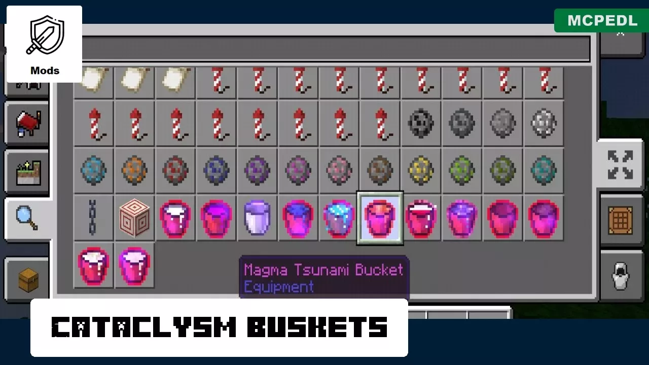 Buskets from Cataclysm Mod for Minecraft PE