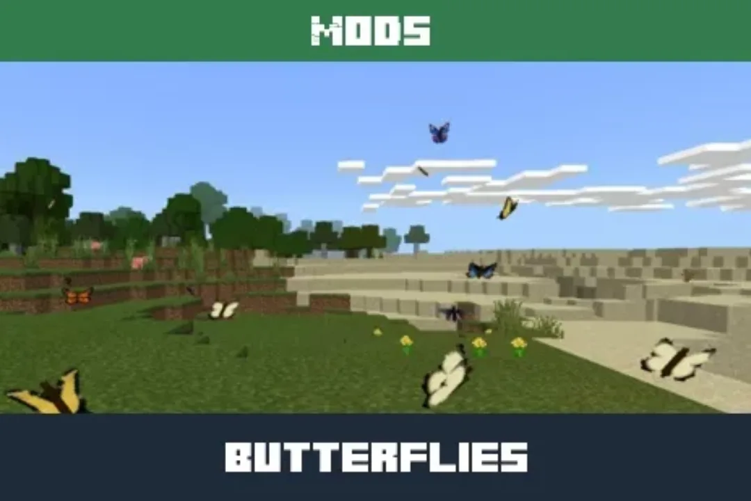 Butterflies Mod for Minecraft PE