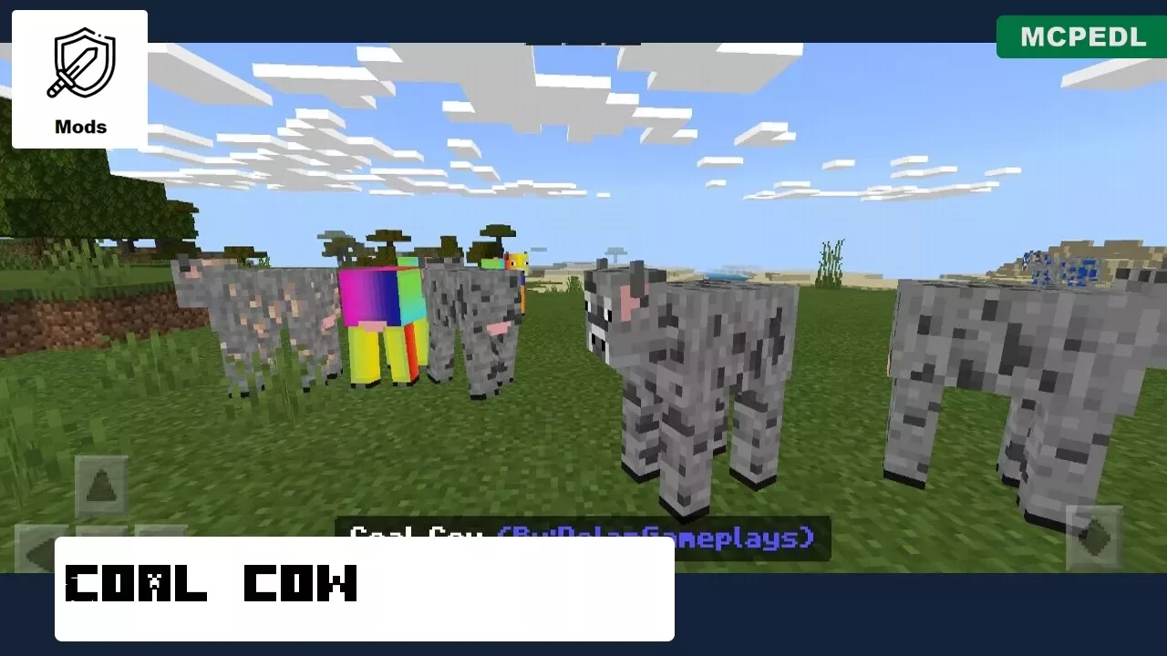 Coal from Cow Mod for Minecraft PE