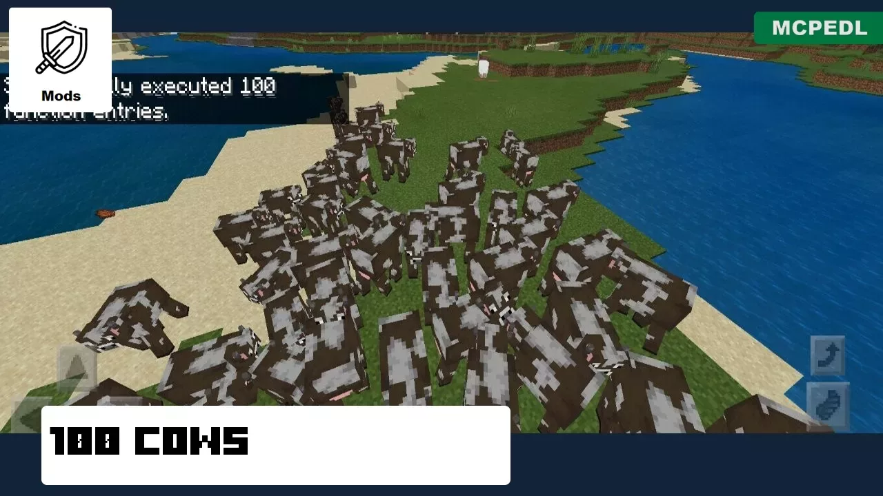 Cows from Summon Multiple Mod for Minecraft PE
