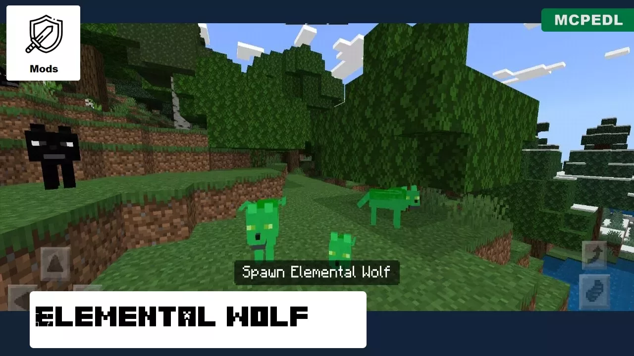 Elemental Wolf from Wolf Mod for Minecraft PE