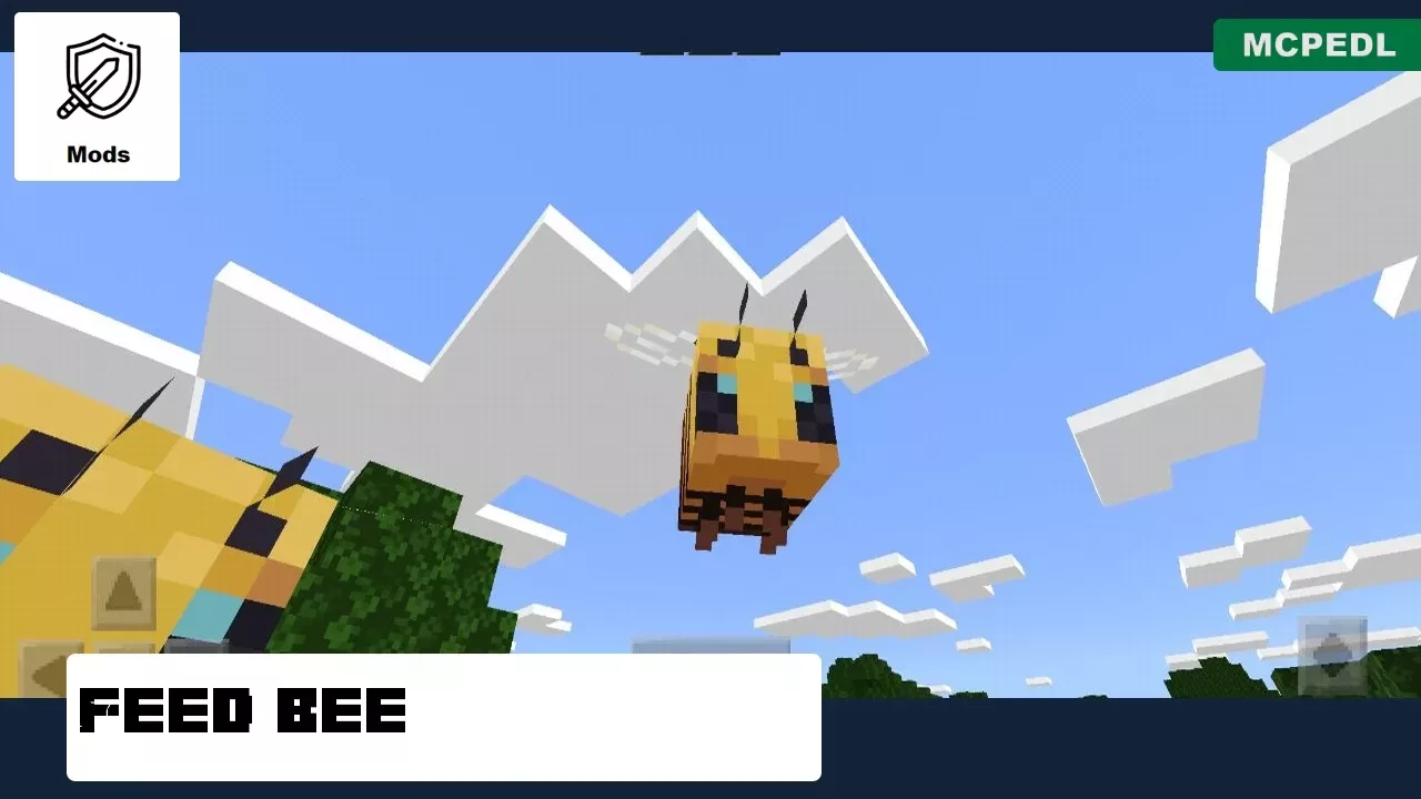 Feed Bee from Bee Mod for Minecraft PE