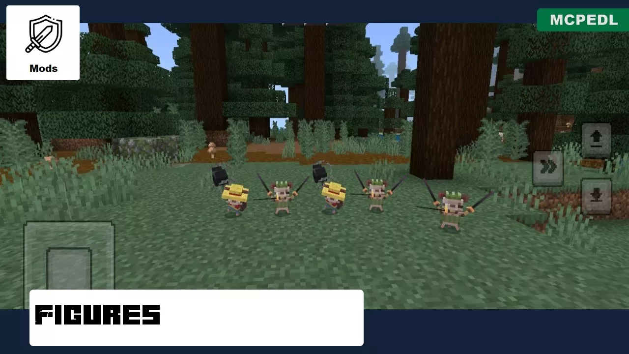 Figures from Hedgehogs Mod for Minecraft PE