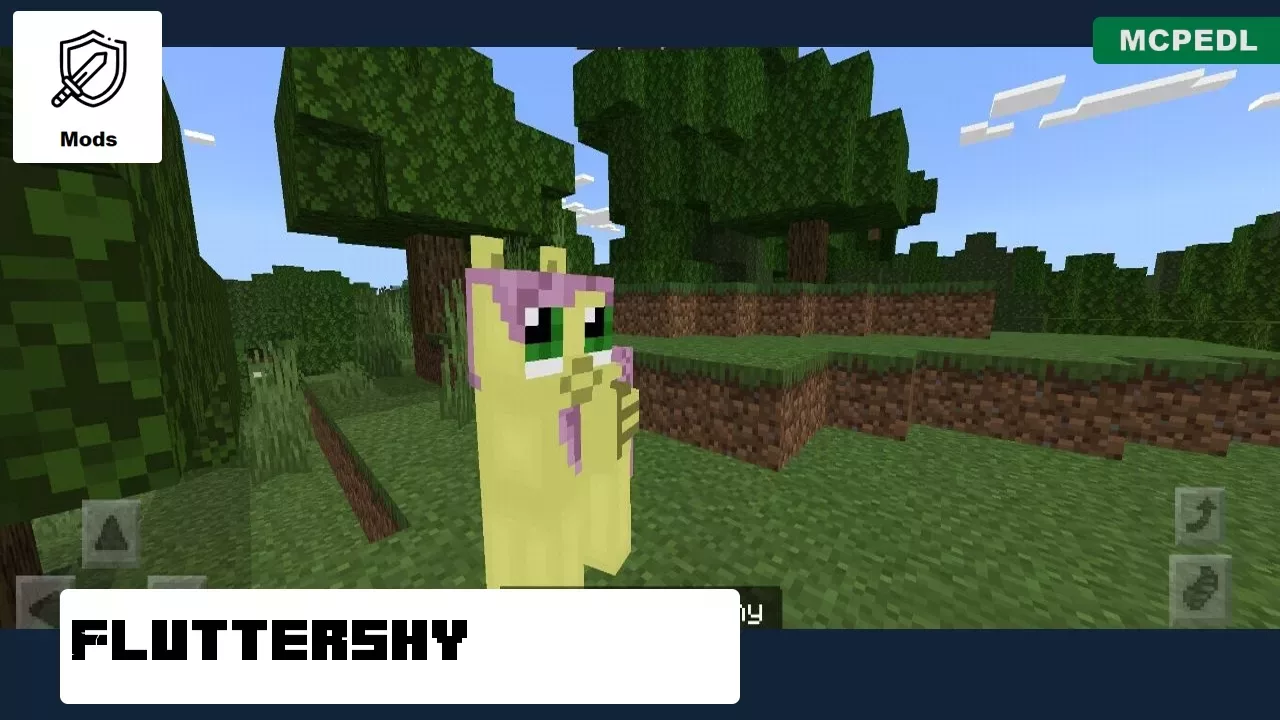 Fluttershy from My Little Pony Mod for Minecraft PE