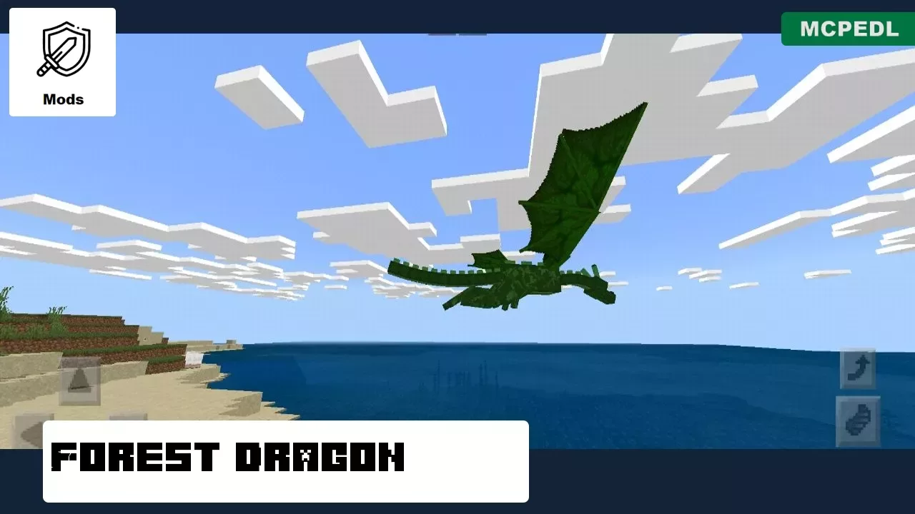 Forest Dragon from Grow Your Dragon Mod for Minecraft PE