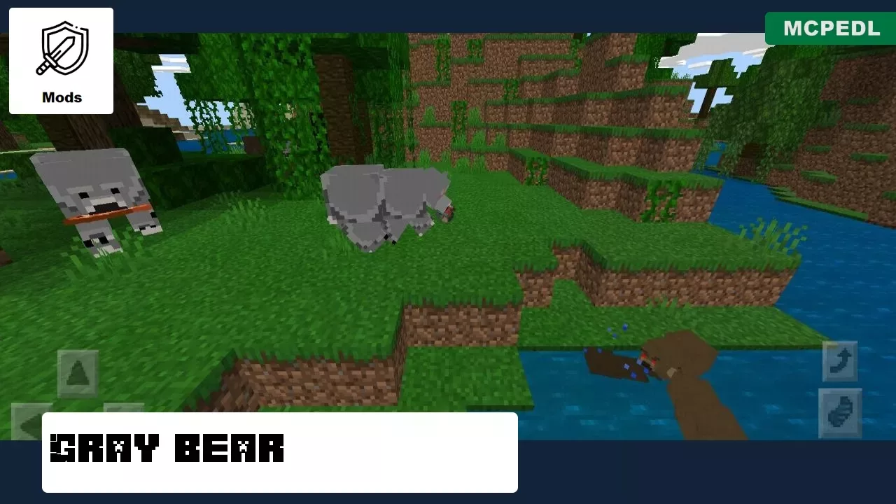 Grey Bear from Bears Mod for Minecraft PE