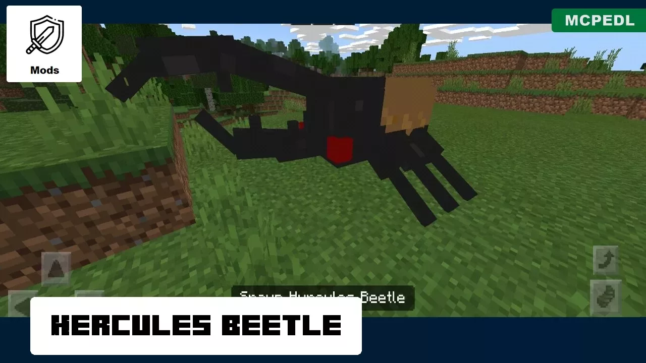 Hercules Beetle from Bugs Mod for Minecraft PE