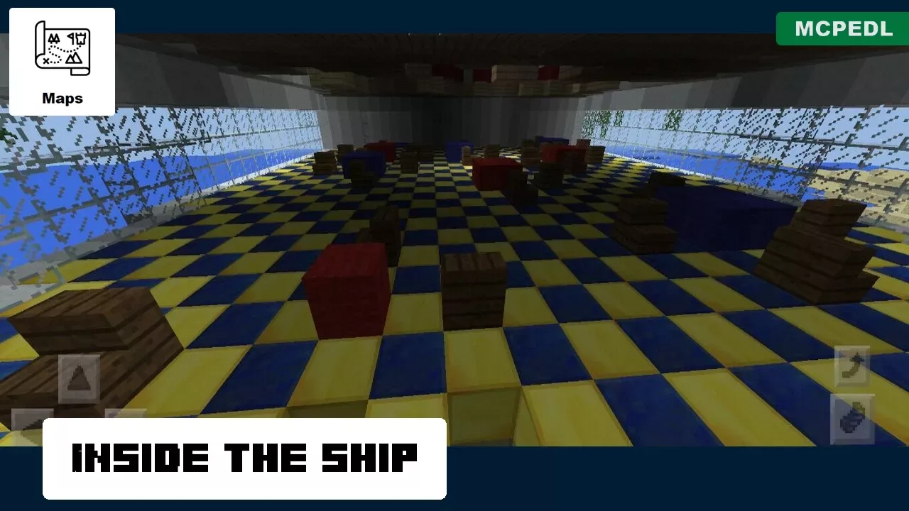 Inside from Uninhabited Island Map for Minecraft PE