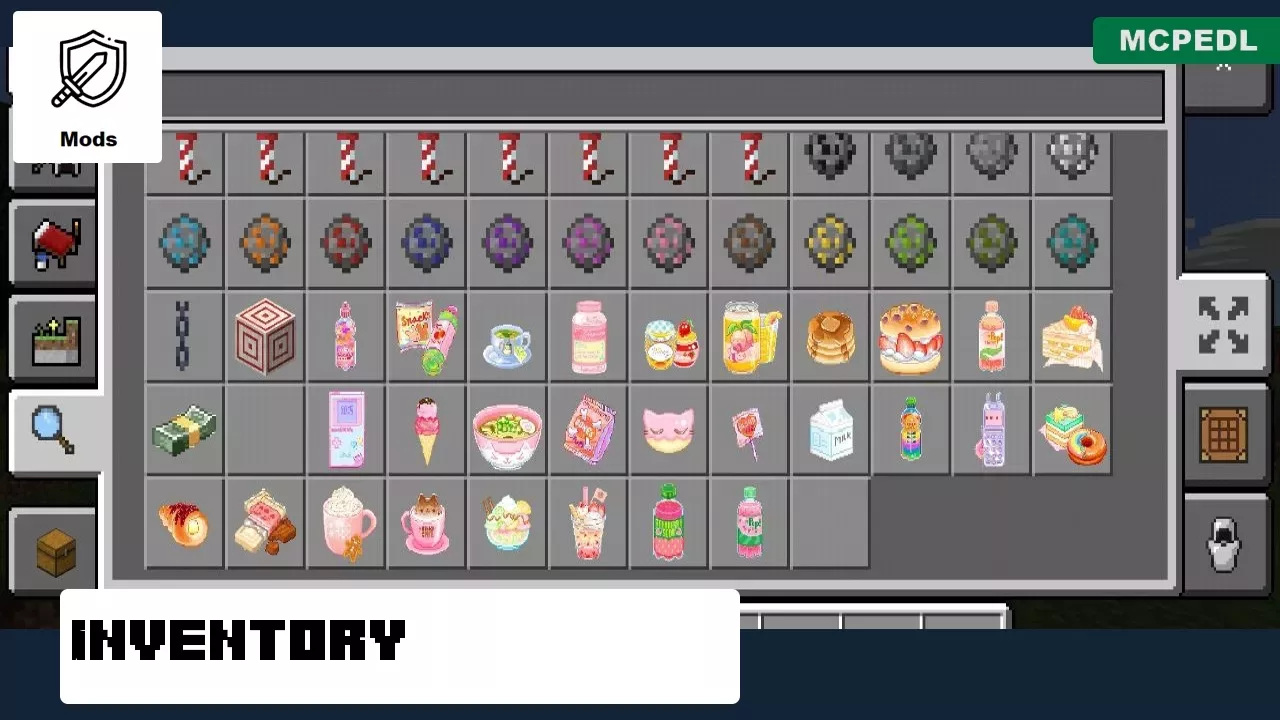 Inventory from Bread Mod for Minecraft PE