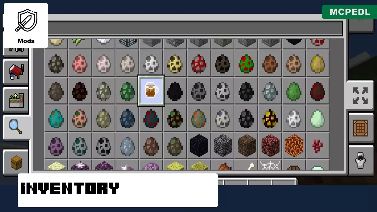 Inventory from Cola Mod for Minecraft PE