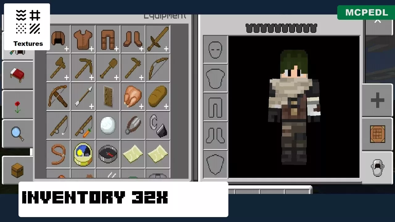 Inventory from Faithful 32x32 Texture Pack for Minecraft PE