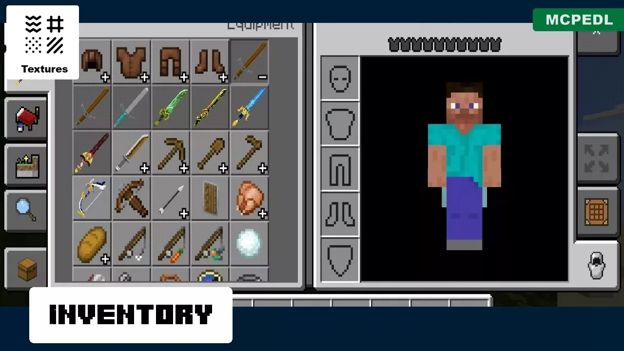 Inventory from Genshin Impact Texture Pack for Minecraft PE