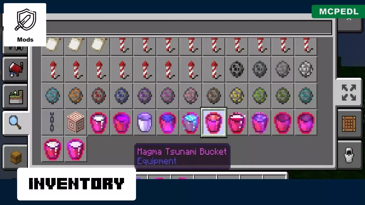 Inventory from Natural Disasters Mod for Minecraft PE