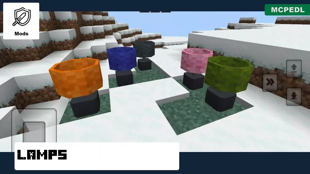 Lamps from Mr Cray Fish Furniture Mod for Minecraft PE