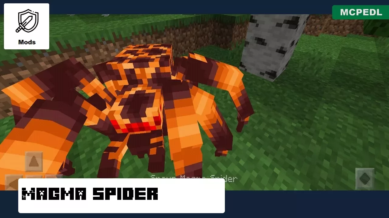 Magma Spider from Spider Mod for Minecraft PE