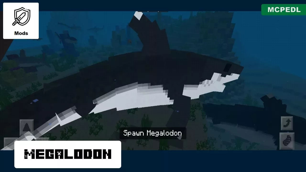 Megalodon from Shark Mod for Minecraft PE
