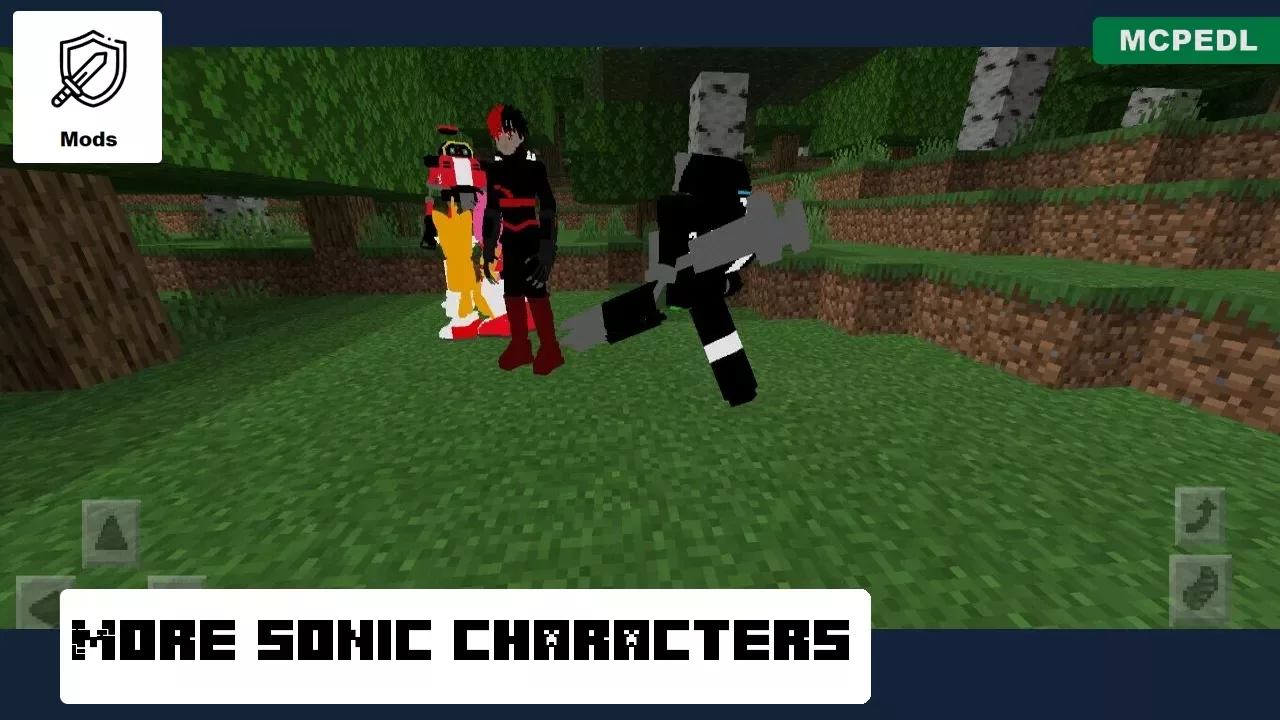 Sonic Characters from Hedgehogs Mod for Minecraft PE