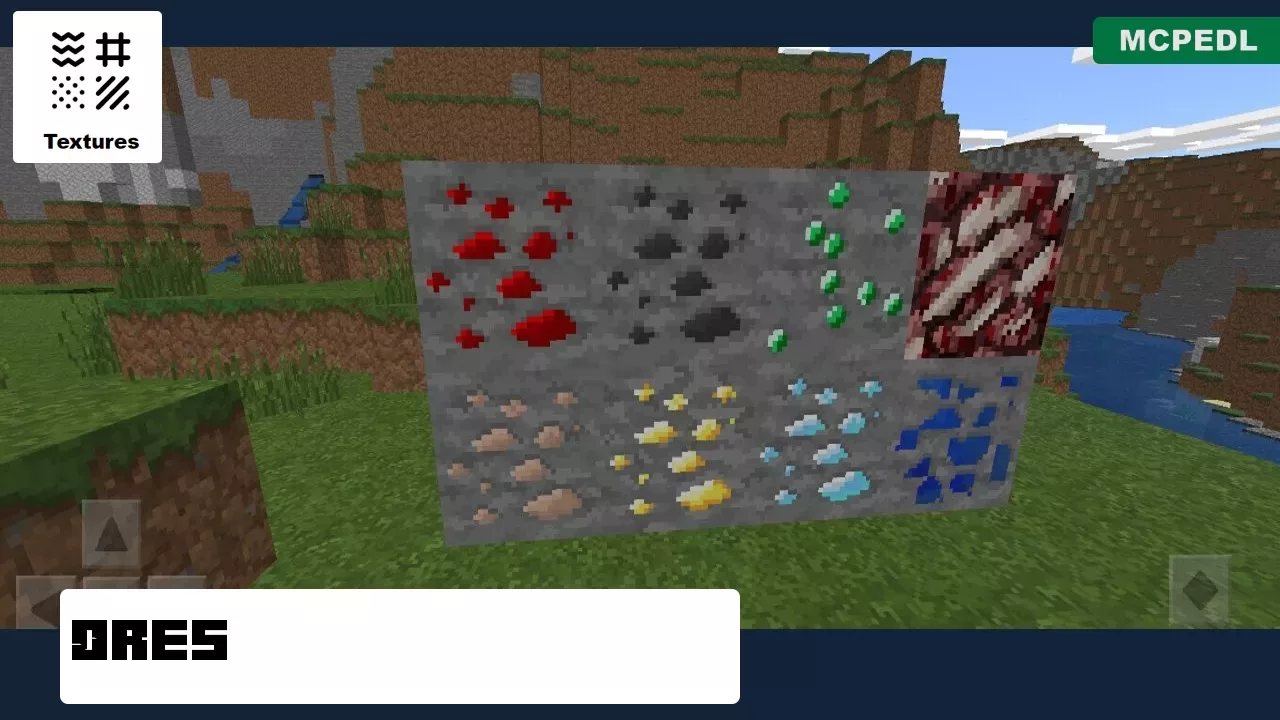 Ores from Faithful 32x32 Texture Pack for Minecraft PE