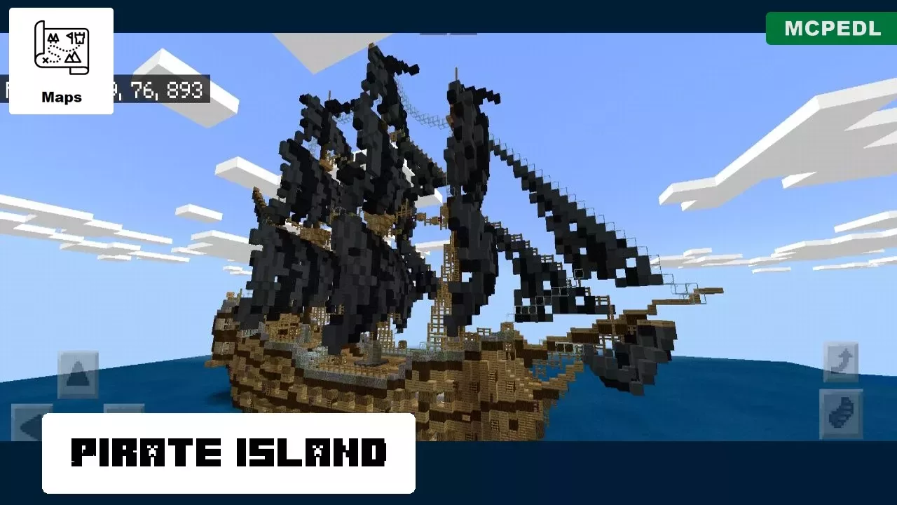 Pirate Island from Ocean Island Map for Minecraft PE