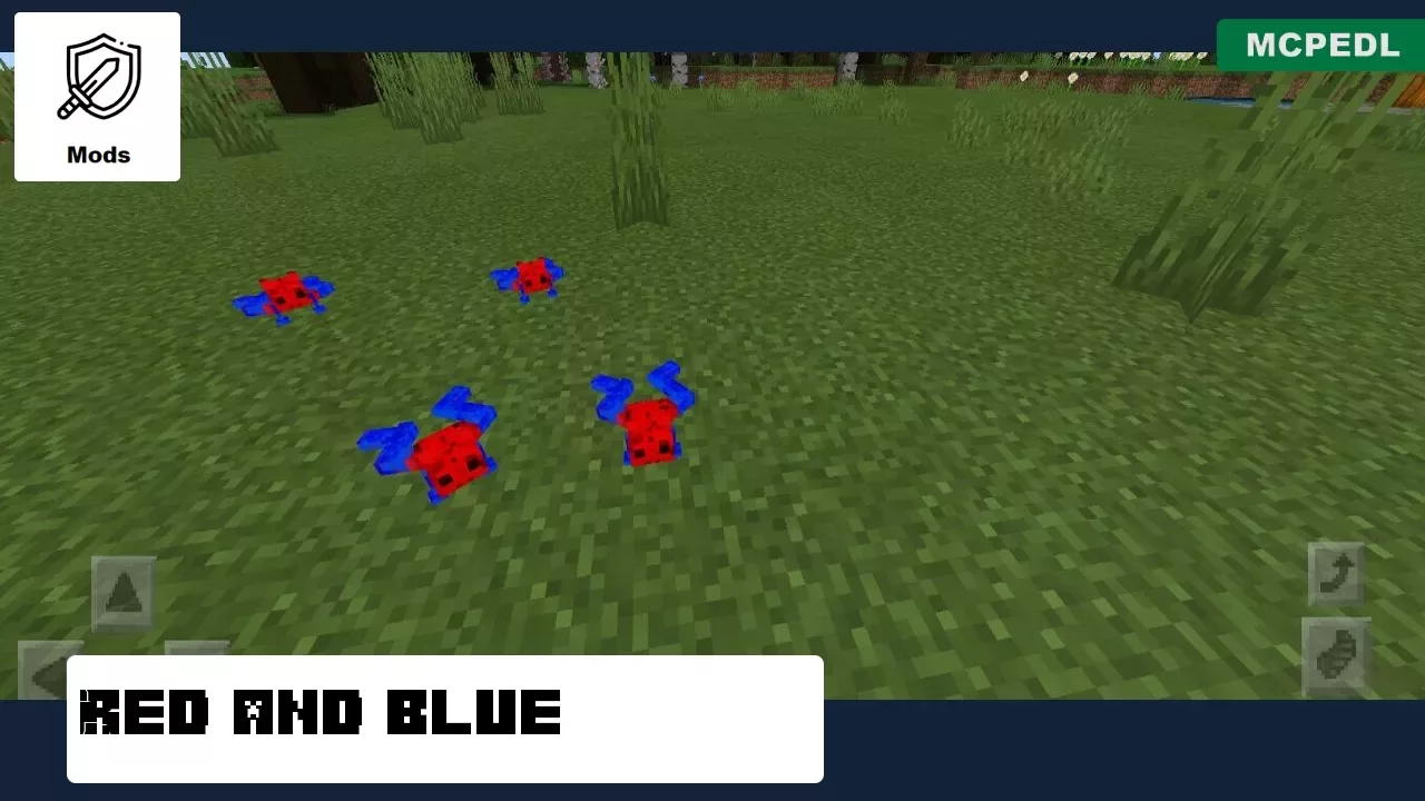 Red and Blue Frog from Frogs Mod for Minecraft PE