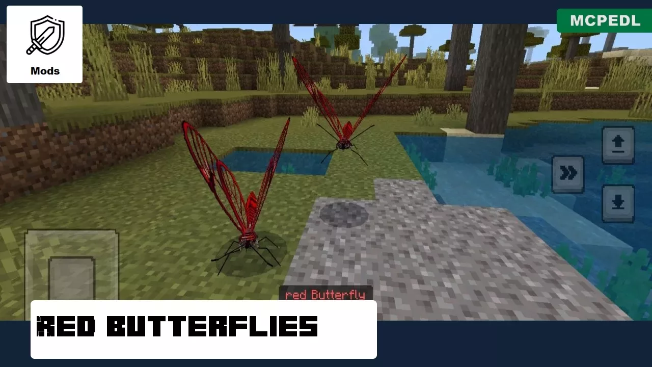 Red Butterflies from Star Insects for Minecraft PE