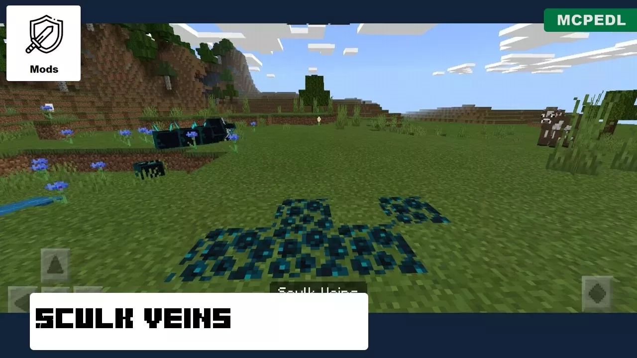 Sculk Veins from Worm Mod for Minecraft PE