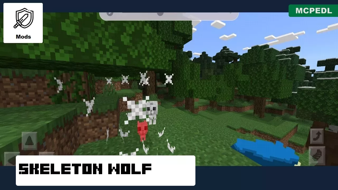Skeleton Wolf from Wolf Mod for Minecraft PE
