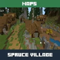 Spruce Village Map for Minecraft PE