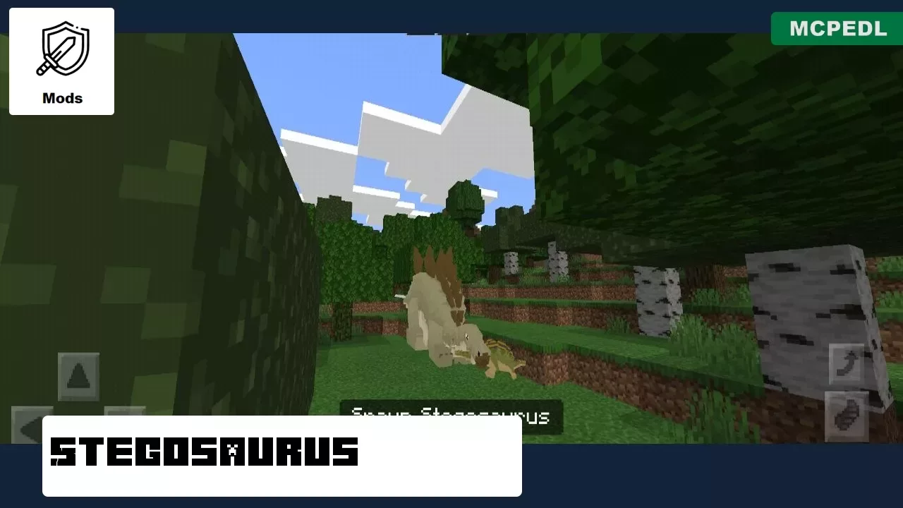 Stegosaurus from T Rex Mod for Minecraft PE