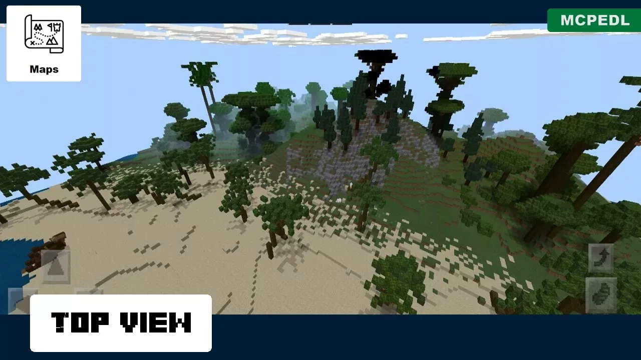 Top VIew from Ocean Island Map for Minecraft PE