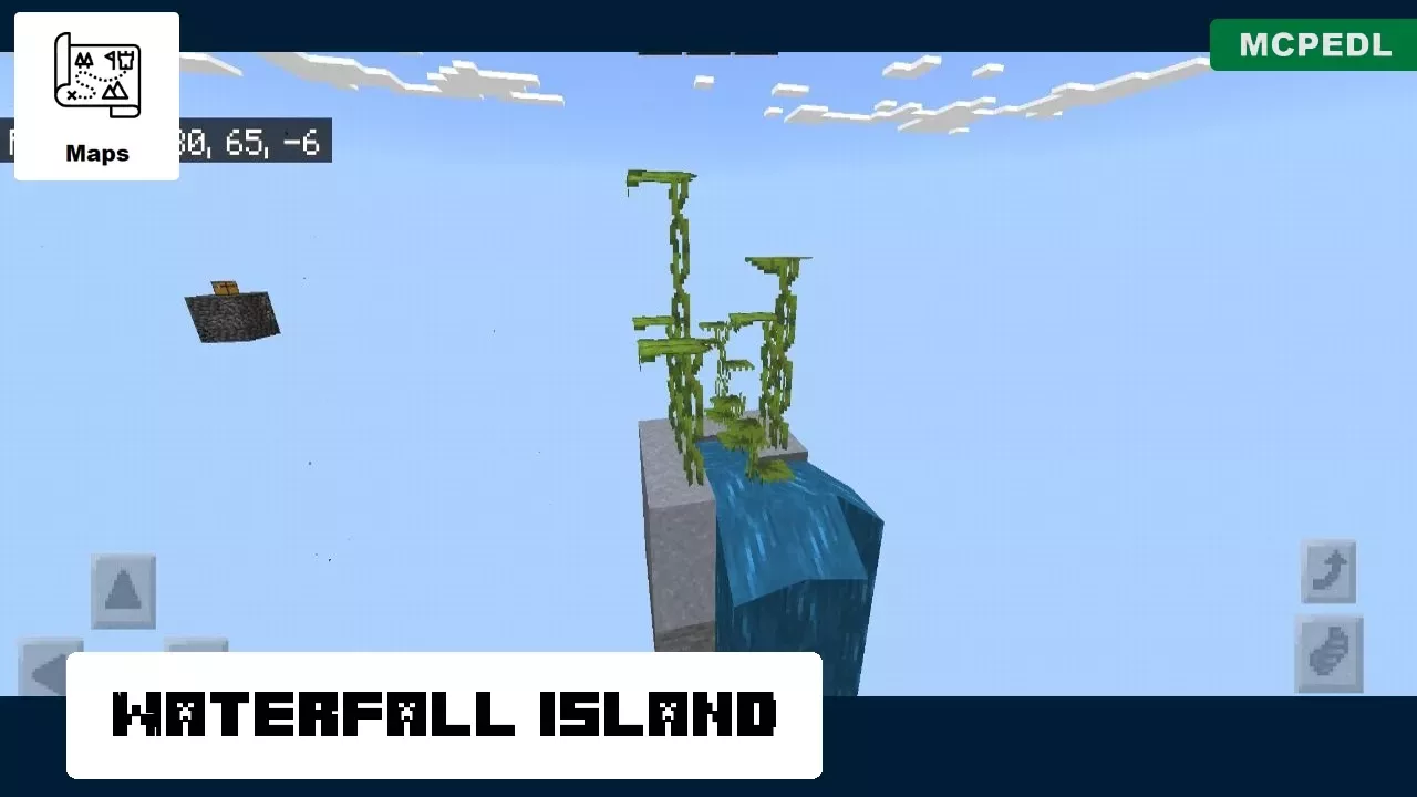 Waterfall from 5 Islands Survival Map for Minecraft PE