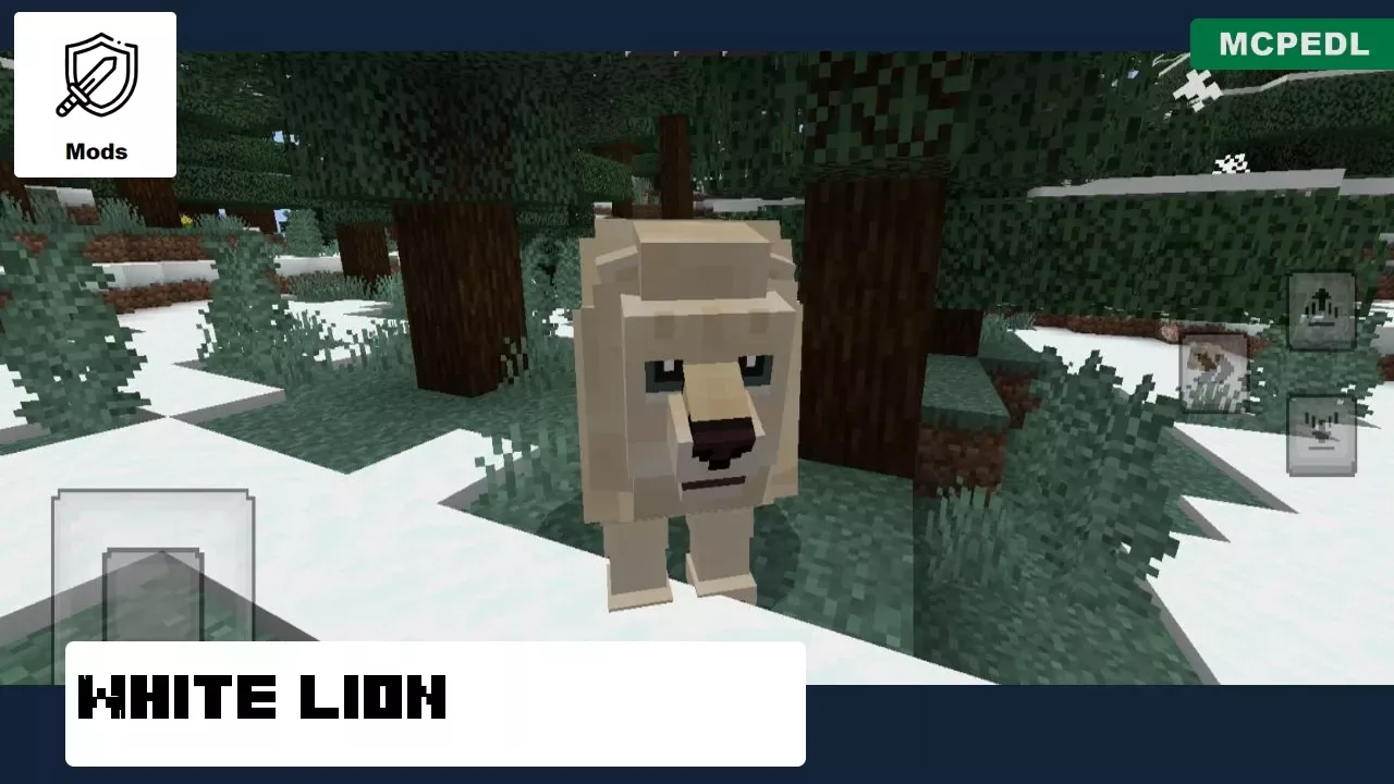 White Lion from Lion Mod for Minecraft PE