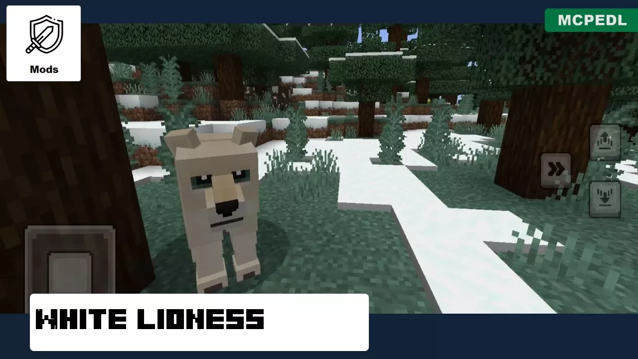 White Lioness from Lion Mod for Minecraft PE