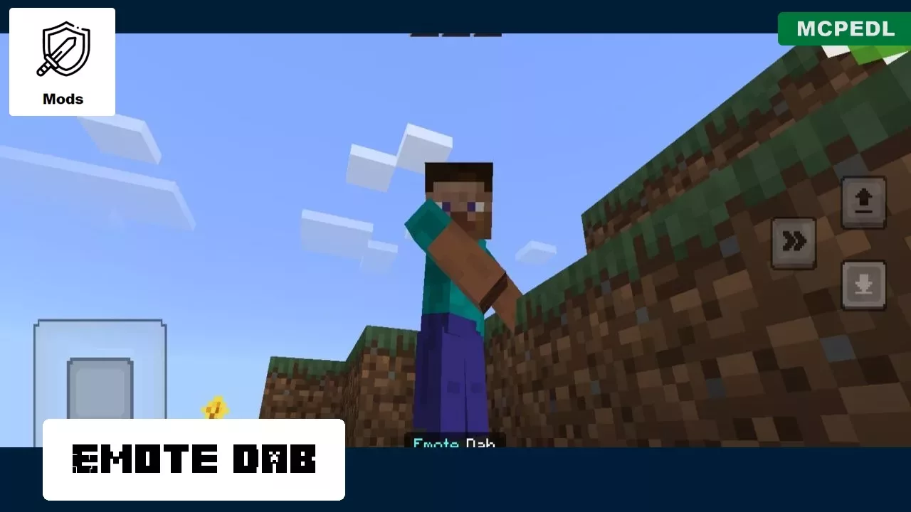 Emote Dab from Emotes Mod for Minecraft PE