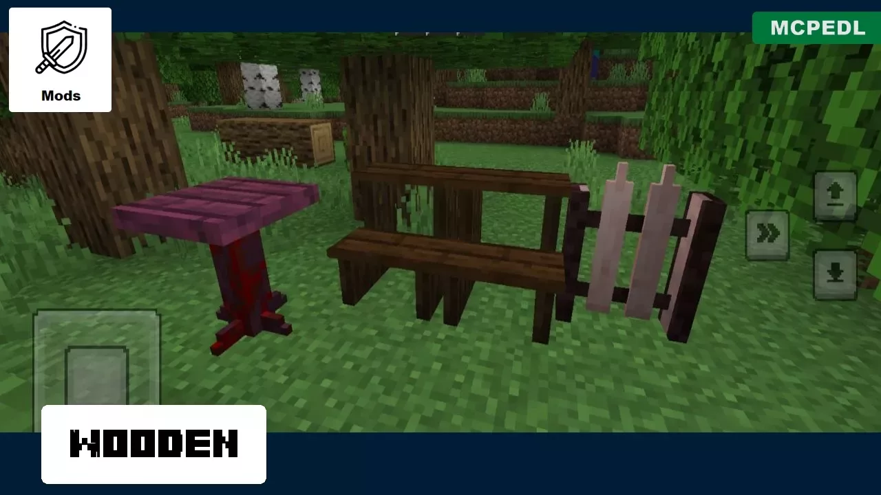 Items from Wooden Furniture Mod for Minecraft PE