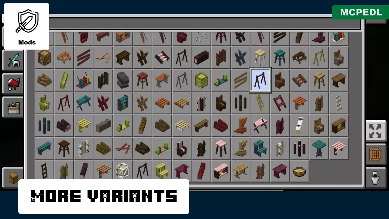 Variants from Wooden Furniture Mod for Minecraft PE