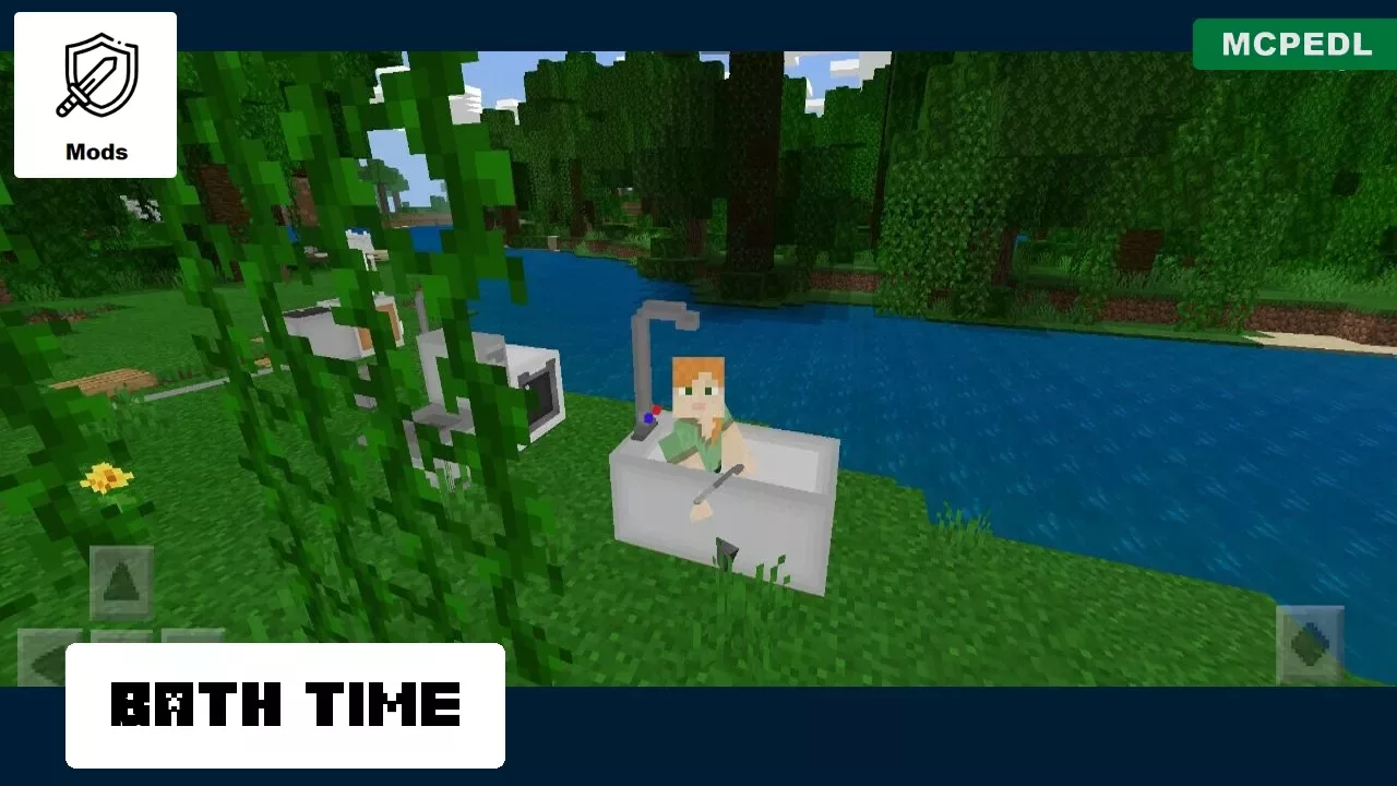 Bath Time from Kitchen Furniture Mod for Minecraft PE